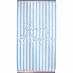 Bestes Angebot ? Tommy Hilfiger WATERCOLOR STRIPES Strandtuch - 90x170 Cm - Wave ✨