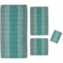 Billig ❤️ Cawö Noblesse Cashmere Streifen-Waschhandschuh - 16x22 Cm - Mint ? -Steiff-shop unnamed file 1325