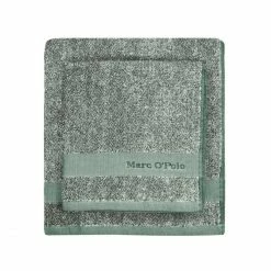 Bestes Angebot ❤️ Marc O'Polo Melange Waschhandschuh - 16x22 Cm - Pine Green/Offwhite ✔️