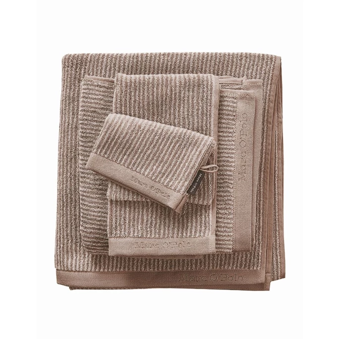 Budget ? Marc O'Polo Timeless Tone Stripe Waschhandschuh - 16x22 Cm - Beige/ Clay ? 1 Budget ? Marc O'Polo Timeless Tone Stripe Waschhandschuh - 16x22 Cm - Beige/ Clay ?
