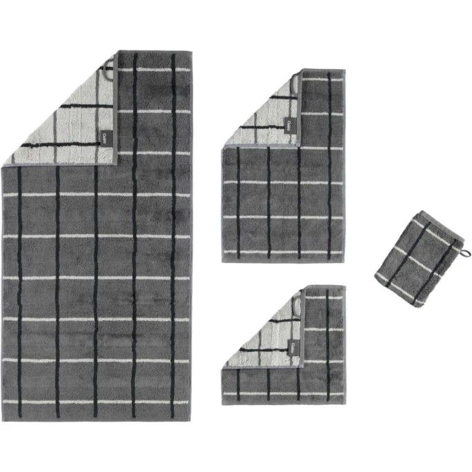 Schlussverkauf ✨ Cawö Noblesse Square Waschhandschuh - 16x22 Cm - Anthrazit ? 2 Schlussverkauf ✨ Cawö Noblesse Square Waschhandschuh - 16x22 Cm - Anthrazit ? – Bild 2