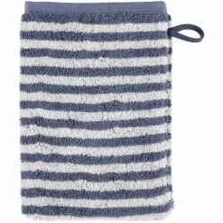 Bester Verkauf ✨ Cawö Campus Ringel Waschhandschuh - 16x22 Cm - Nachtblau ?