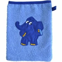 Am billigsten ? Smithy Wisch & Weg Blauer Elefant Waschhandschuh - 14x23 Cm - Blau ?