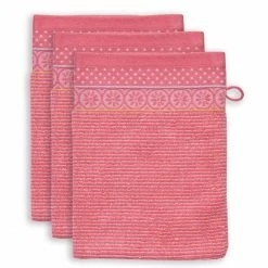 Billig ? Pip Studio Soft Zellige Waschhandschuh - 3er Set - 3er Set: 16x22x3 Cm - Coral ?