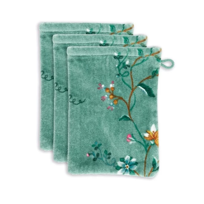 Bestpreis ✨ Pip Studio Les Fleurs Waschhandschuh - 3er Set - 3er Set: 16x22x3 Cm - Green ✔️ 1 Bestpreis ✨ Pip Studio Les Fleurs Waschhandschuh - 3er Set - 3er Set: 16x22x3 Cm - Green ✔️