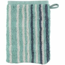 Billig ? Cawö Noblesse Lines Waschhandschuh - 16x22 Cm - Seegrün ?