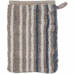 Auslauf ? Cawö Noblesse Lines Waschhandschuh - 16x22 Cm - Graphit ?