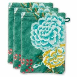 Aktion ? Pip Studio Good Evening Waschhandschuh - 3er Set - 3er Set: 16x22x3 Cm - Green ?