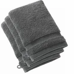 Rabatt ❤️ Schöner Wohnen SCHÖNER WOHNEN Cuddly Waschhandschuh 3er-Pack - 3 X 16x21 Cm - Anthrazit ?
