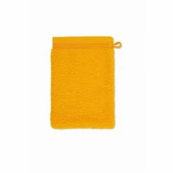 Billig ? Möve Superwuschel Waschhandschuh Uni - Neu Mit 550 G/m² - 20x15 Cm - Gold ?