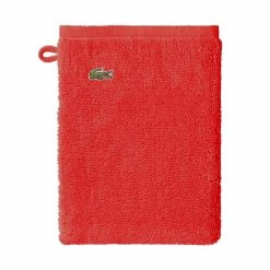 Coupon ⌛ Lacoste LECROCO Bio-Waschhandschuh - 15x21 Cm - Rouge ⌛