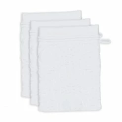 Auslauf ? Pip Studio Tile De Pip Waschhandschuh - 3er Set - 3er Set: 16x22x3 Cm - White ?