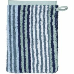 Brandneu ? Cawö Delight Streifen Waschhandschuh - 16x22 Cm - Fjord ?