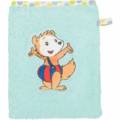 Brandneu ? Smithy Wisch & Weg Bobo Siebenschläfer Waschhandschuh - 14x23 Cm - Türkis ?