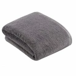 Neu ❤️ Vossen Vegan Life Badetuch - 100x150 Cm - Dunkelgrau ?