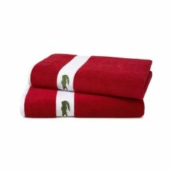 Neu ? Lacoste L CASUAL Bio-Badetuch - 90x150 Cm - Rouge ? -Steiff-shop unnamed file 962