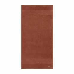 Auslauf ❤️ Lacoste LECROCO Bio-Badetuch - 100x150 Cm - Terre Batue ?